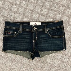 Hollister Dark Denim Low Rise Shorts